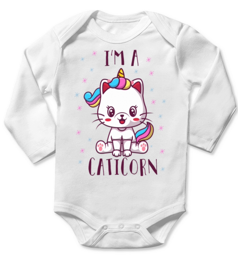 im catcorn34 Long Sleeve Baby One-Piece