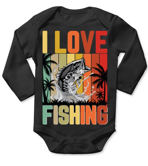 Love fishing Long Sleeve Baby One-Piece