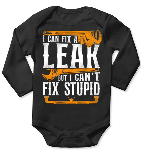 Plumbing Plumber Vintage I Can Fix Long Sleeve Baby One-Piece