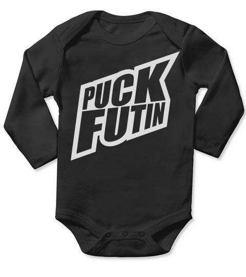 puck futin logo design Long Sleeve Baby One-Piece