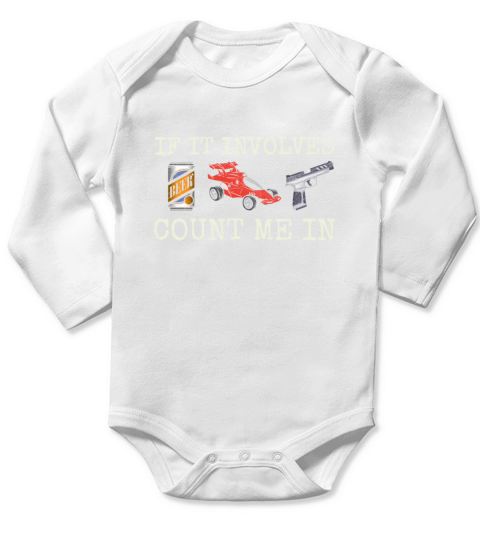 RC Car Racer Racing Remote Control Beer Drinking G Long Sleeve Baby One-Piece