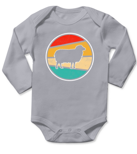 sheep retro Long Sleeve Baby One-Piece