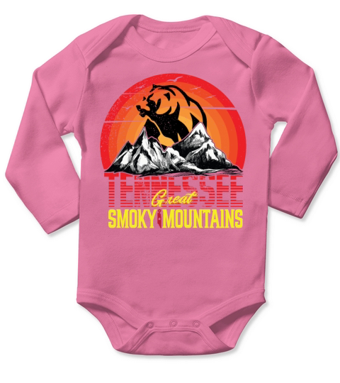 Tennessee Great Smoky Mountains Camping Trip Long Sleeve Baby One-Piece