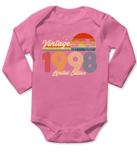 Vintage 1998 Limited Edition Gift for Birthday Long Sleeve Baby One-Piece