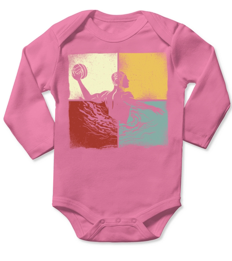 Water Polo Retro Vintage Water Long Sleeve Baby One-Piece