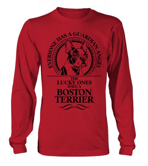 Boston Terrier Guardian Angel Dog quote Long sleeved Unisex