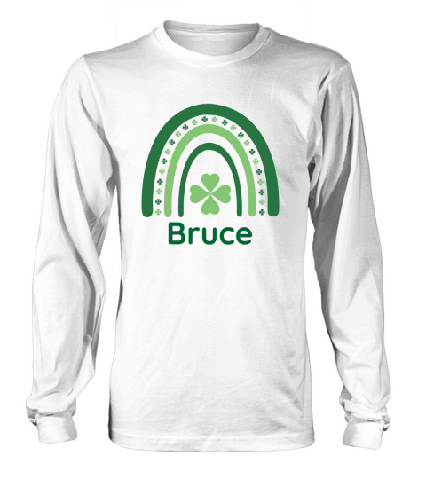 Bruce Clover Charm Boho Rainbow Long sleeved Unisex