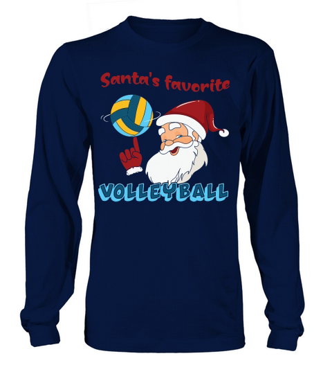 Christmas Sport Santas Favorite Volleyball Long sleeved Unisex