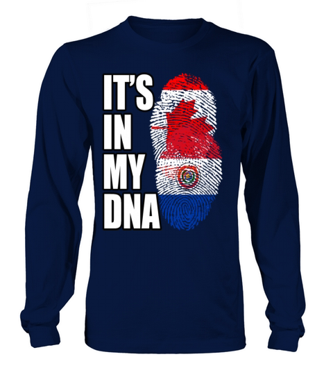 Paraguayan And Canadian Mix Heritage DNA Flag Long sleeved Unisex