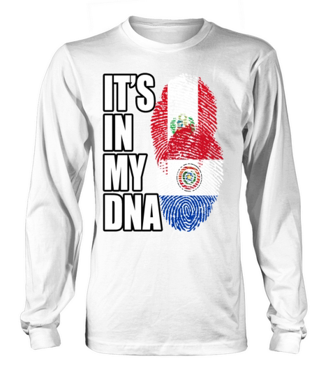 Paraguayan And Peruvian Mix Heritage DNA Flag Long sleeved Unisex