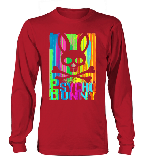 Retro Psycho Bunny Horror Long sleeved Unisex