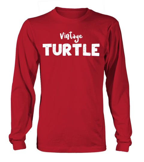 Vintage Turtle - Coral Long sleeved Unisex
