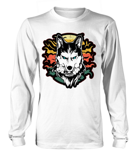Wolf Siberian Husky Dog Pet Dogs Lover Long sleeved Unisex