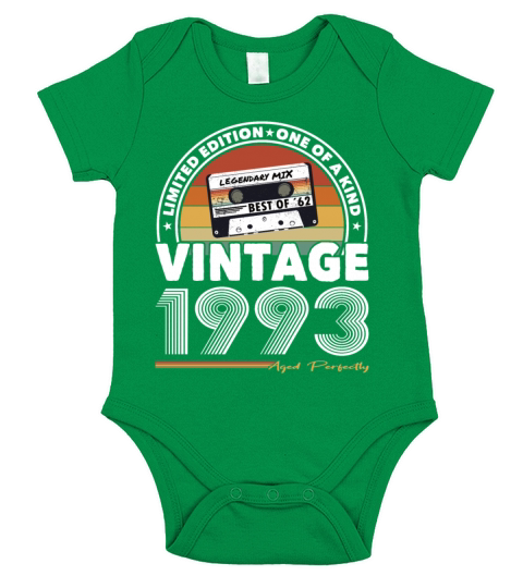 30th birthday vintage 1993 aged perfectly Short Sleeve Baby One-Piece