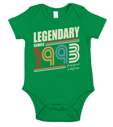30th birthday vintage 1993 legendary since 1993 Short Sleeve Baby One-Piece