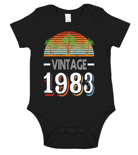40th birthday born in 1983 vintage 1983 Short Sleeve Baby One-Piece