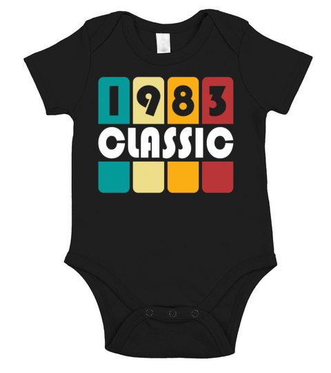 40th birthday vintage 1983 classic 1983 Short Sleeve Baby One-Piece