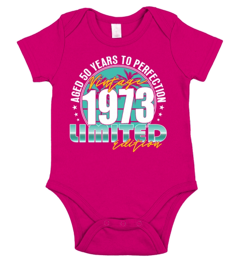 50th birthday vintage 1973 50 years Short Sleeve Baby One-Piece