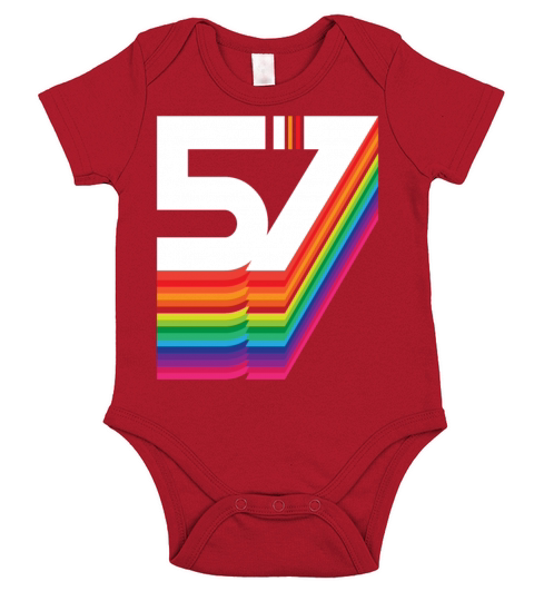 57 Years "Birthday" Short Sleeve Baby One-Piece