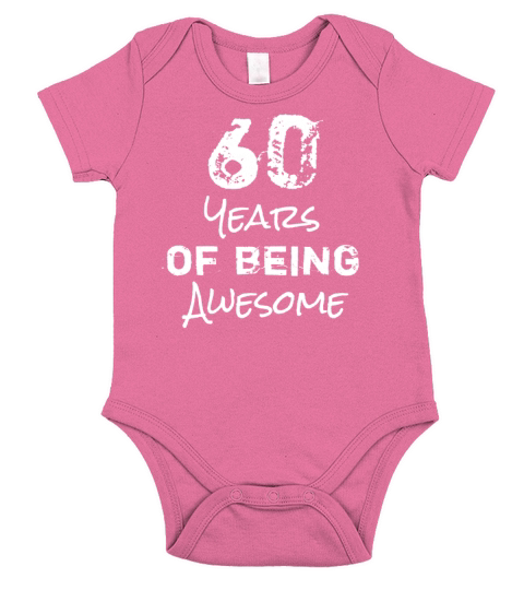60th Birthday Awesome Short Sleeve Baby One-Piece