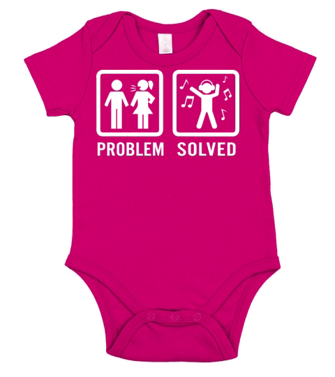 Anti-Valentines Day Funny Saying - Problem Solved Short Sleeve Baby One-Piece