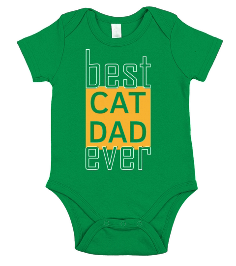 Best Cat Dad Ever Funny Cat Daddy Short Sleeve Baby One-Piece