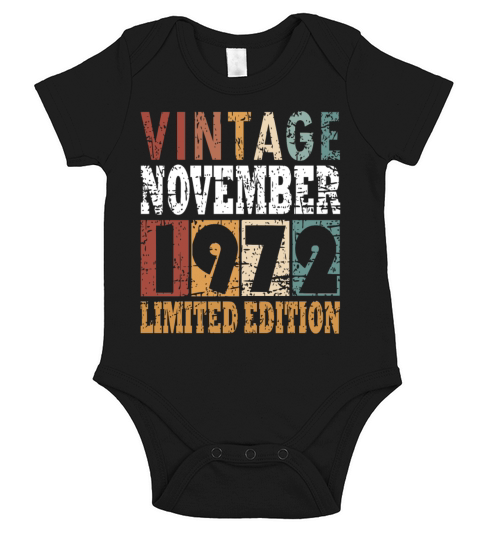 born 1972 november vinatge gift Short Sleeve Baby One-Piece