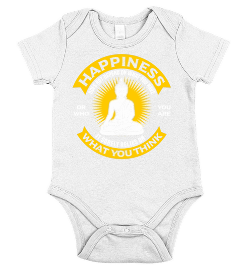 Buddhism Happiness Quote For Buddhist Enthusiast Short Sleeve Baby One-Piece