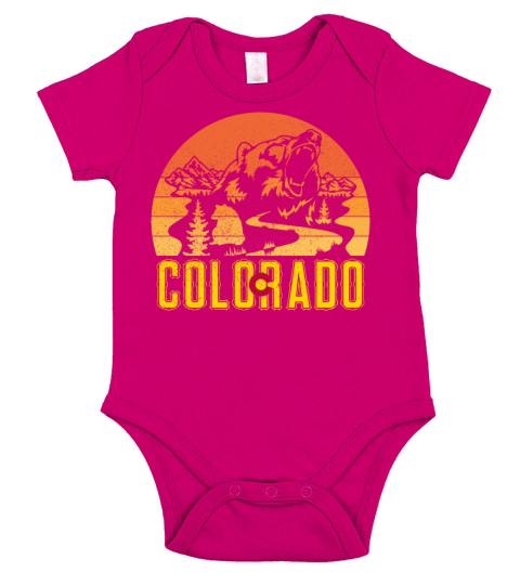 Colorado Wildlife Bear Adventure Mountains Nature Short Sleeve Baby One-Piece