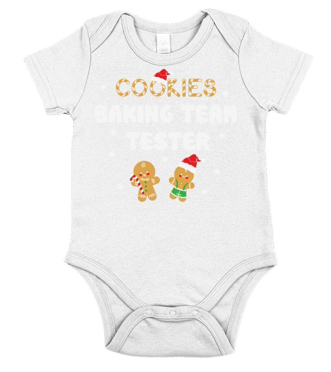 Cookie Baking Team Tester Gingerbread Christmas Short Sleeve Baby One-Piece