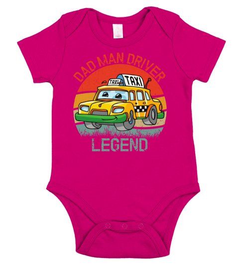 Dad Man Driver Legend Funny Taxi Driver Cool Dad Short Sleeve Baby One-Piece