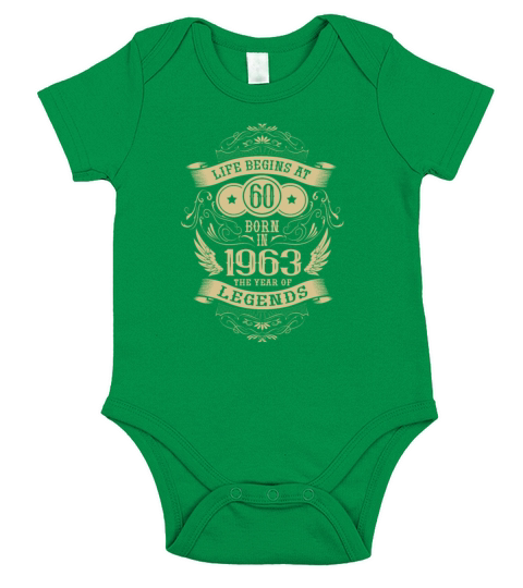 Das Leben beginnt mit 60 Jahren 1963 Geburtstag Short Sleeve Baby One-Piece