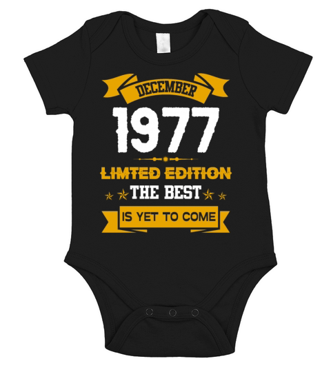 December 1977 Birthday Surprise Short Sleeve Baby One-Piece