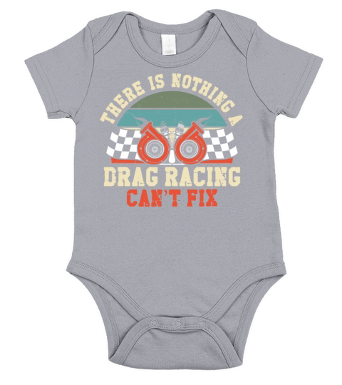 Drag Racing Race Car Retro Vintage Short Sleeve Baby One-Piece
