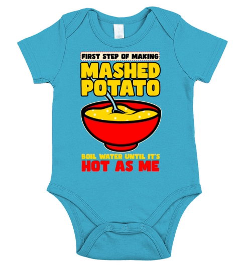 First Step Of Making Mashed Potatoes Short Sleeve Baby One-Piece