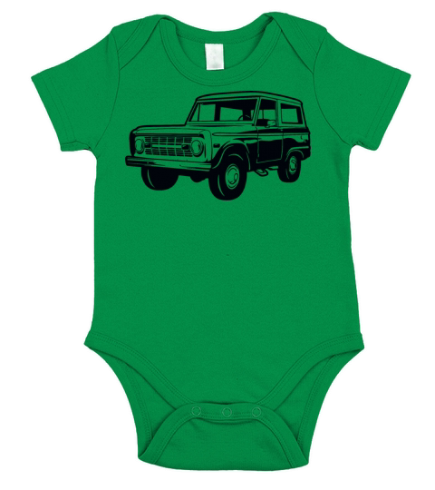 ford bronco drawing vintage Short Sleeve Baby One-Piece