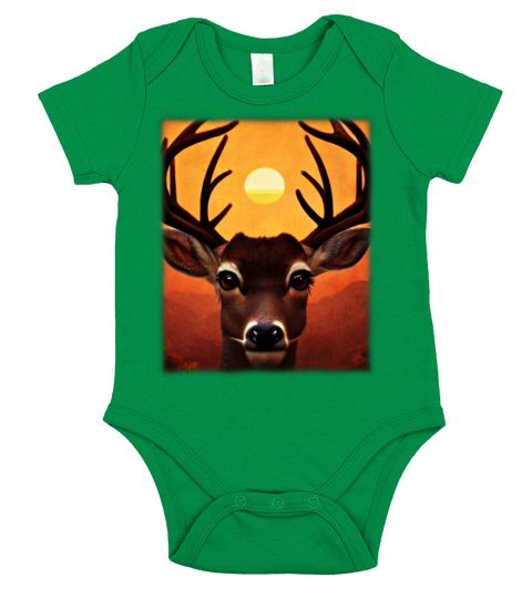 Forest animal deer design Short Sleeve Baby One-Piece