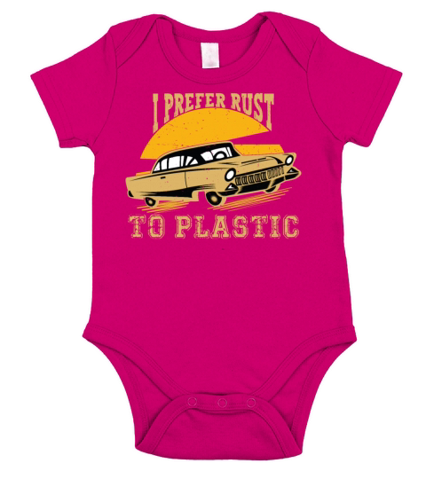 Funny Vintage Car Oldtimer Quote Gag Fathers Day Short Sleeve Baby One-Piece