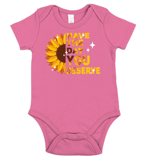 Have The Day You Deserve Cool Vintage Sunflowers Short Sleeve Baby One-Piece