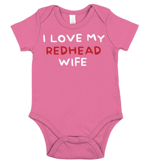 I Love My Redhead Wife Short Sleeve Baby One-Piece