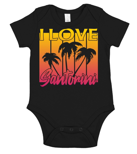I love Santorini Short Sleeve Baby One-Piece
