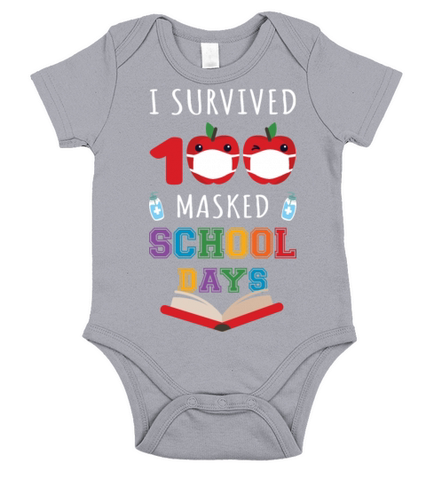 I Survived 100 Masked School Days IV Short Sleeve Baby One-Piece