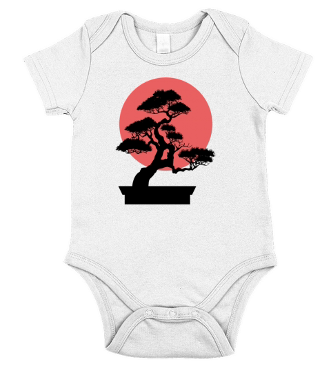 Japanese Bonsai Tree Short Sleeve Baby One-Piece