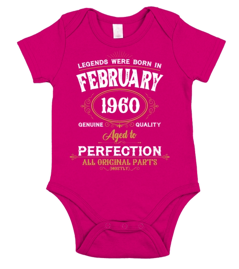 Legends Were Born In February 1960 Short Sleeve Baby One-Piece