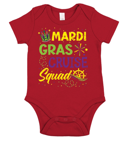 Mardi Gras Cruise Squad New Orleans Louisiana Short Sleeve Baby One-Piece