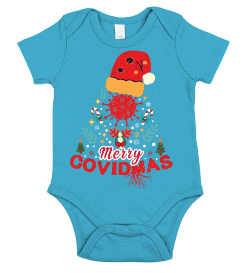 Merry Covidmas Christmas Sweater Short Sleeve Baby One-Piece
