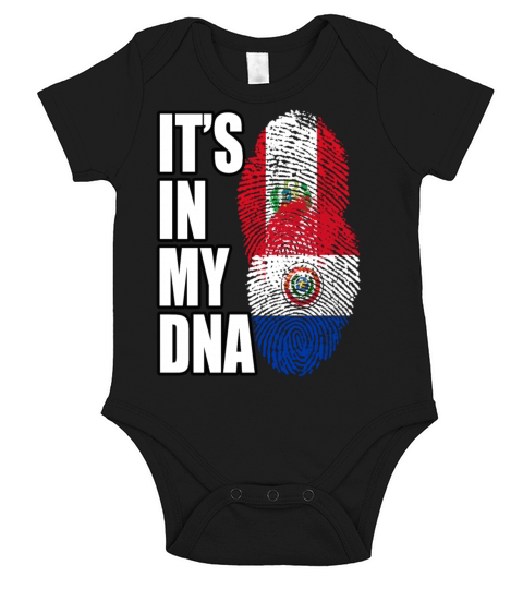 Paraguayan And Peruvian Mix Heritage DNA Flag Short Sleeve Baby One-Piece