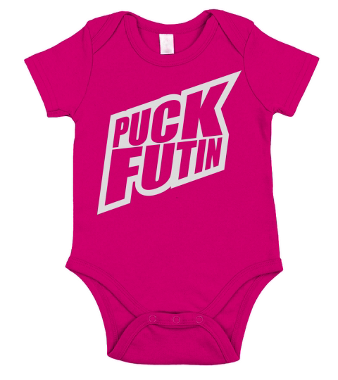 puck futin logo design Short Sleeve Baby One-Piece