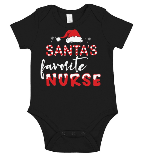 Santas favotite nurse Christmas Short Sleeve Baby One-Piece