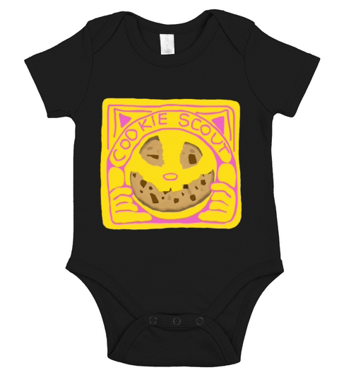 Smile Cookie Mouse Short Sleeve Baby One-Piece